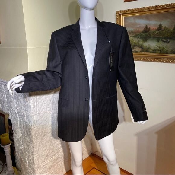 BNWT Andrew Fezza Slim Fit 100% Wool $495 Jacket 42S - Picture 4 of 10